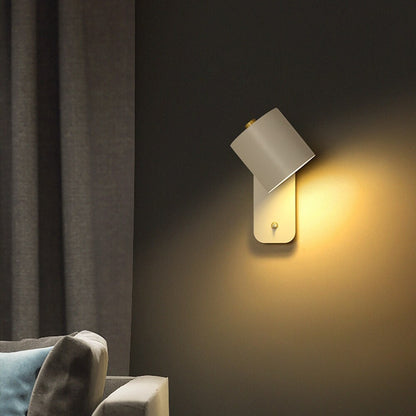 Metal Wall Sconce with On/Off Switch – LED Reading Light for Bedroom, Living Room & Hallway – Modern Minimalist Lighting Fixture