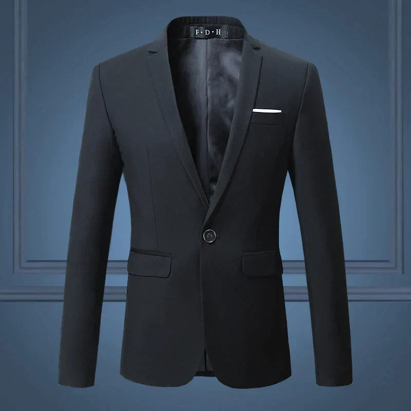 Men's Tailored Blazer Jacket Business Casual Single Breasted Sport Coat Suit Jacket for Work Office Formal Events Wedding