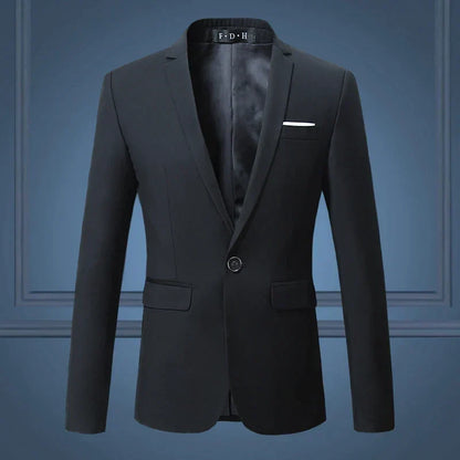 Men's Tailored Blazer Jacket Business Casual Single Breasted Sport Coat Suit Jacket for Work Office Formal Events Wedding