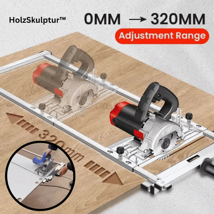 Stainless Steel Edge Guide for Woodworking | Dual Ruler with Quick-Release Clamp for Accurate Straight Cuts & Rip Cuts
