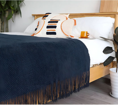 KnitCove | Stylish Knit Fleece Blanket with Plush Interior | Cozy Comfort for All Seasons