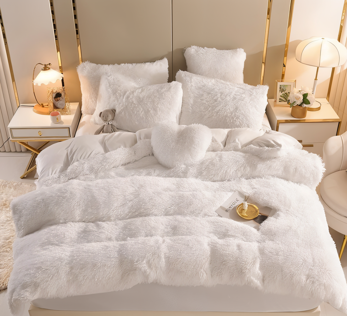 FLUFFUREST | Plush Fleece Bedding Set with Breathable Comfort | All-Season Softness for Cozy Sleep