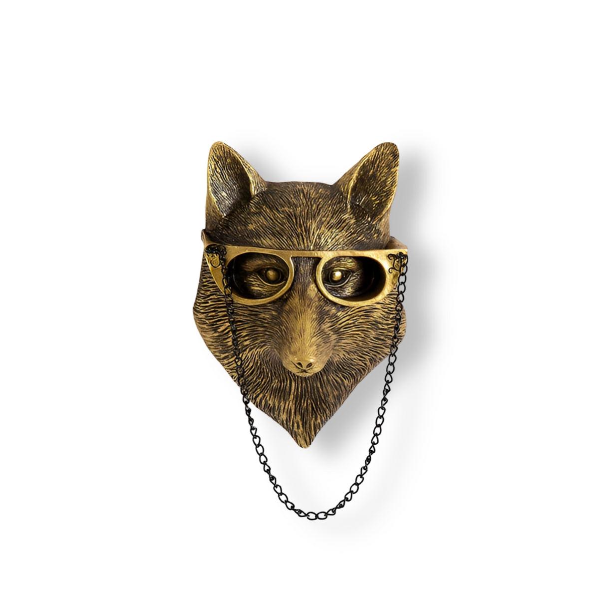 Animal Head Wall Hook Resin Decorative Hanger for Keys Coats Bags Entryway Bedroom Handcrafted Bronze Brass Wildlife Accent Organizer Home