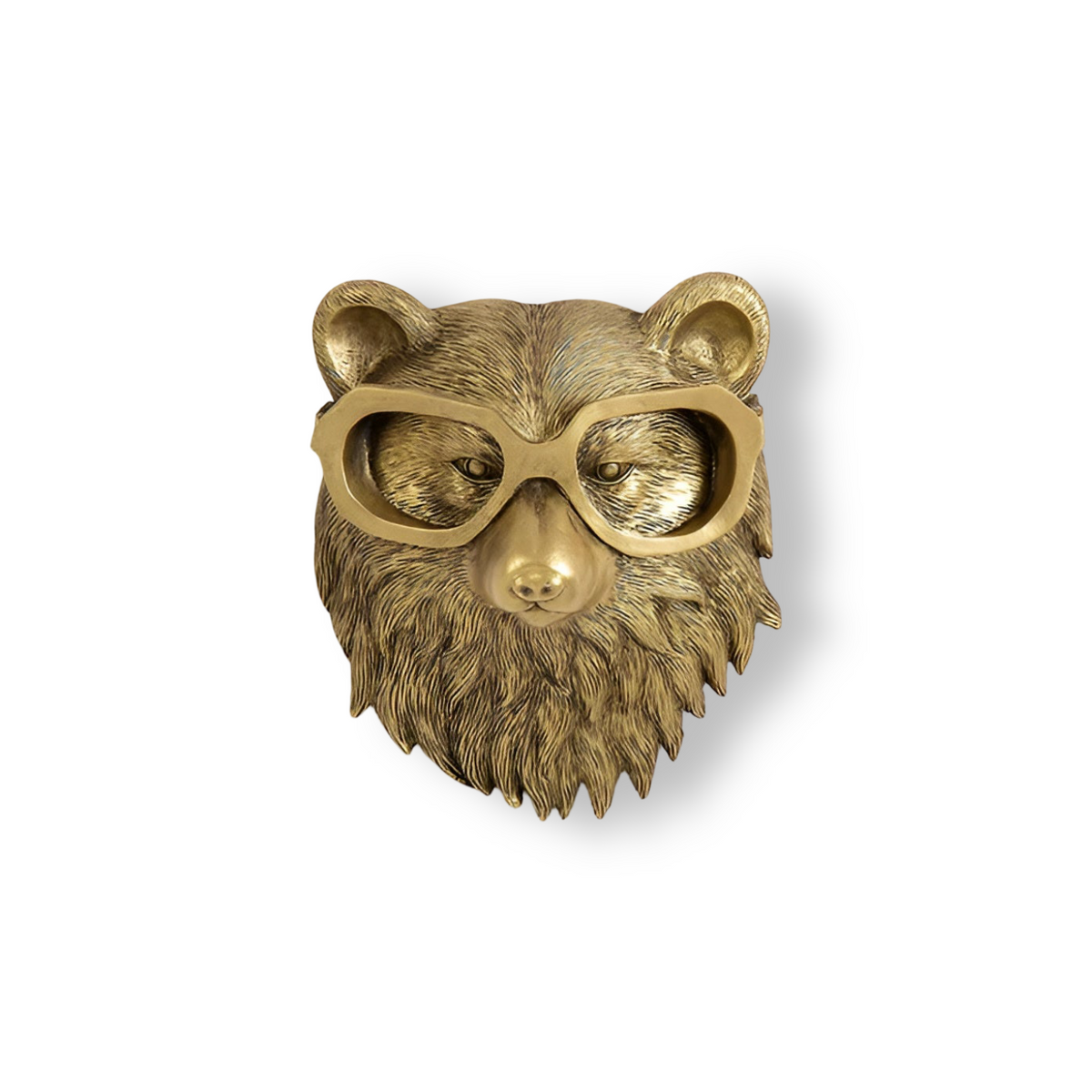 Animal Head Wall Hook Resin Decorative Hanger for Keys Coats Bags Entryway Bedroom Handcrafted Bronze Brass Wildlife Accent Organizer Home