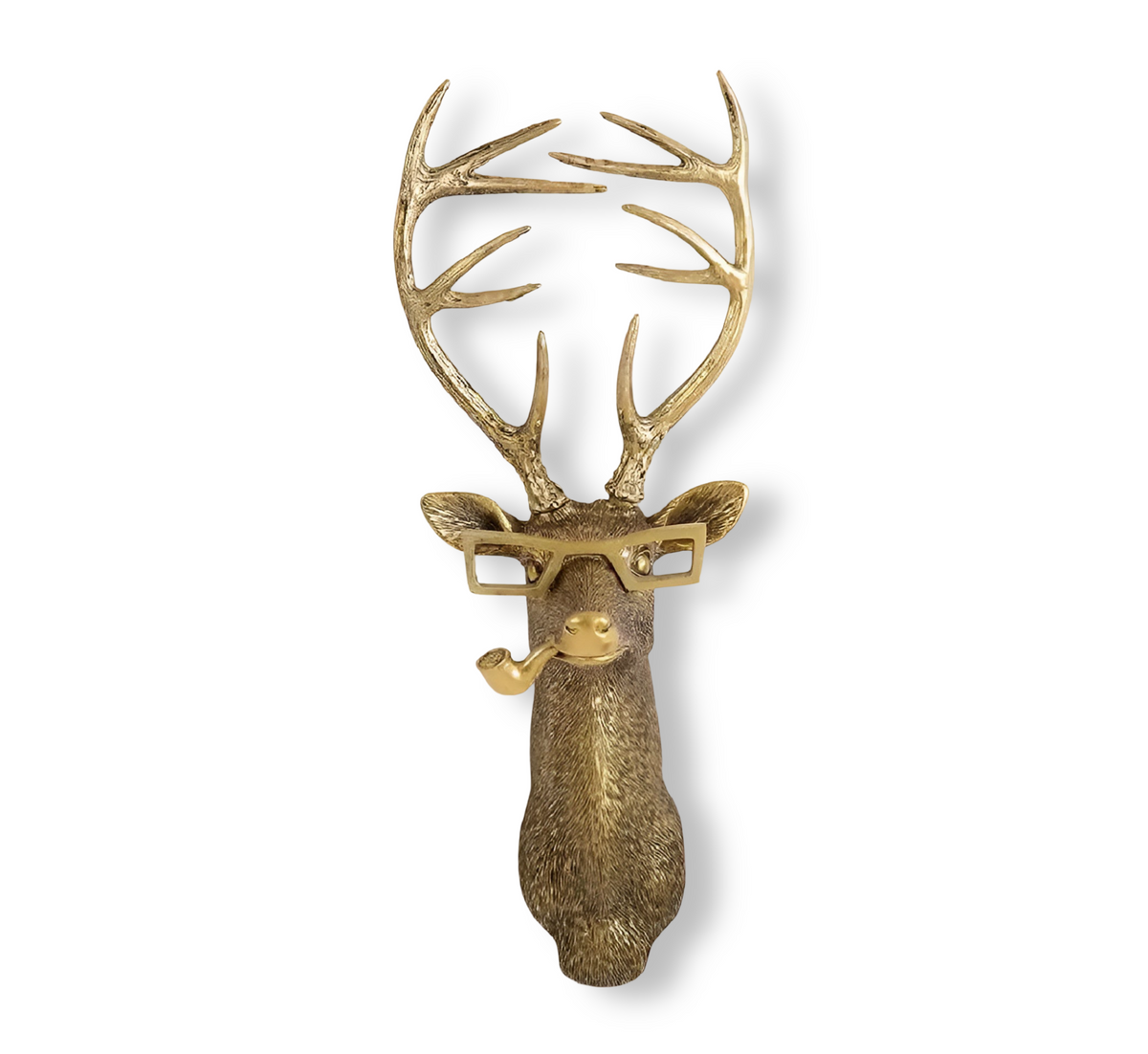 Animal Head Wall Hook Resin Decorative Hanger for Keys Coats Bags Entryway Bedroom Handcrafted Bronze Brass Wildlife Accent Organizer Home