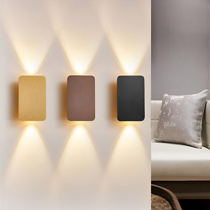Rectangular Aluminum Sconce 6W Bidirectional Indoor Accent Light for Hallways Bedrooms Living Rooms