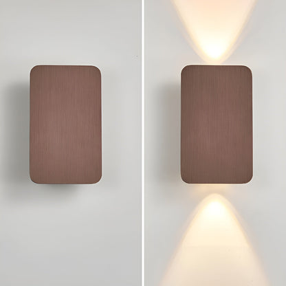 Rectangular Aluminum Sconce 6W Bidirectional Indoor Accent Light for Hallways Bedrooms Living Rooms