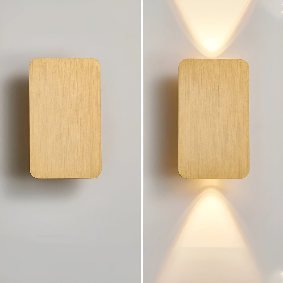 Rectangular Aluminum Sconce 6W Bidirectional Indoor Accent Light for Hallways Bedrooms Living Rooms