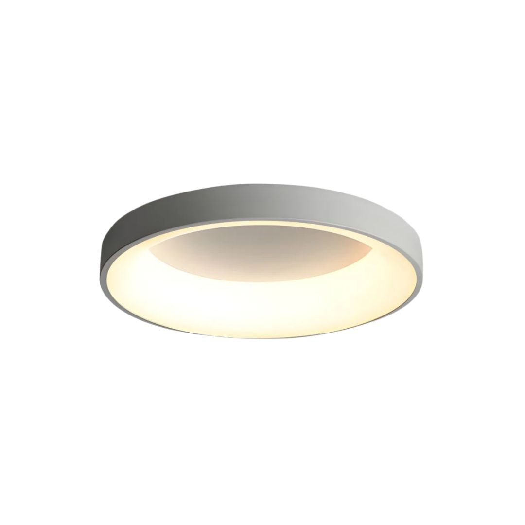 Round Flush Mount LED Fixture Iron Acrylic Low Profile for Bedroom Hallway Living Room Kitchen Dining Room Modern Minimalist Slim Design