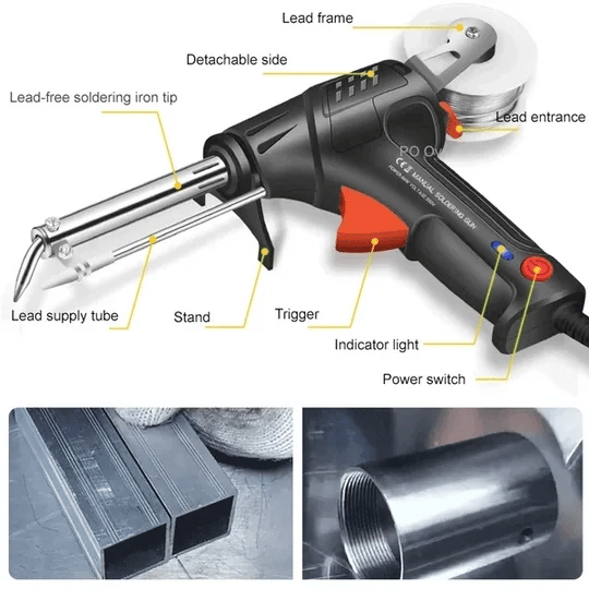 Dual-Function Soldering Iron with Ceramic Core – 20-Second Heat-Up, Ergonomic Grip for Welding & Cutting