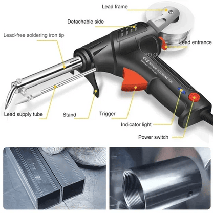 Dual-Function Soldering Iron with Ceramic Core – 20-Second Heat-Up, Ergonomic Grip for Welding & Cutting