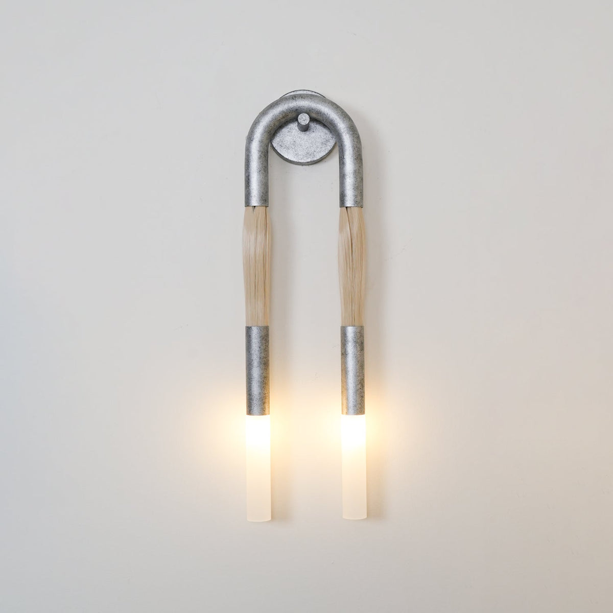 Metal Sconce Light 26 in with Flowing Fiber Design for Bedroom Living Room Hallway Ambient Lighting Decorative Accent Fixture Modern Home De