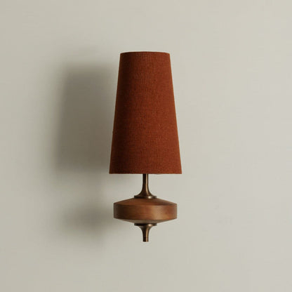 Dual Fabric Sconce Light Fixture Wooden Frame Indoor Lighting Bedroom Hallway Accent Warm Glow 14 in Wide E12 E14 Socket Hardwired Modern Ho