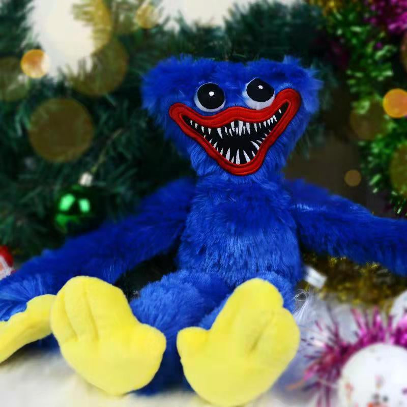 Soft Plush Character Toy 15.7 Inch Stuffed Animal for Kids Blue Red Cuddly Monster Figure for Toddlers Playroom Decor