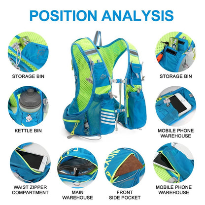Hydration Pack | 8L Lightweight Design with 1.5L Bladder for Active Adventures