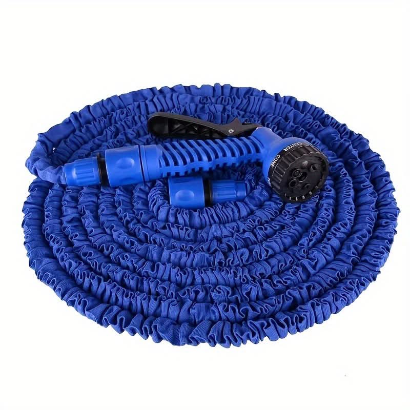 Expanding Garden Hose with 7-Pattern Spray Nozzle for Watering Lawns Patios Cars | Lightweight Flexible Coil Design | 50 100 150 200 ft