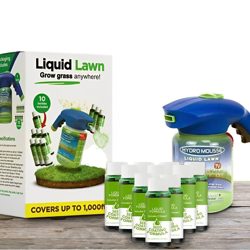 Spray-On Grass Seed with Hose Attachment for Bare Spots Repair | Fast-Growing Formula for High-Traffic Zones | Pet-Safe Lawn Coverage