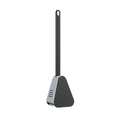 Silicone Toilet Brush with Quick-Dry Bristles for Hygienic Bathroom Cleaning, No-Drill Wall Mount Holder Included, Odor-Resistant Design for