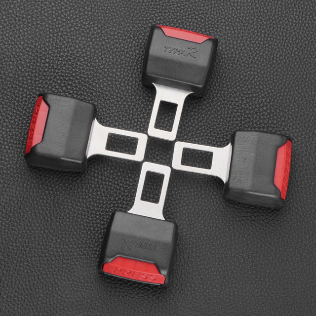 Seatbelt Extension Buckle for Cars – Universal 2-Pack Safety Adapter with Metal Tongue & Receiver Clip – Extends Seat Belt Length for