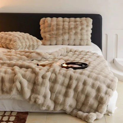 Plush Faux Fur Throw Pillow Case 18x18 or 20x20 Inch Square Cushion Cover Soft Decorative Accent for Sofa Couch Bedroom Living Room Washable