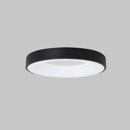 Round LED Overhead Fixture for Bedroom & Hallway – Ultra-Slim Iron & Acrylic Disc – Dimmable Options for Living Room & Entryway