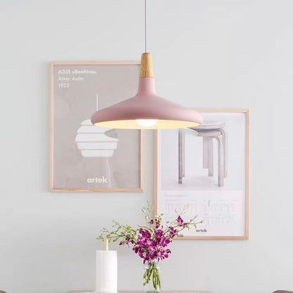 Hanging Ceiling Light Fixture Wire-Suspended E27 Socket Natural Wood Accent Modern Minimalist Style for Kitchen Island Dining Table Living R