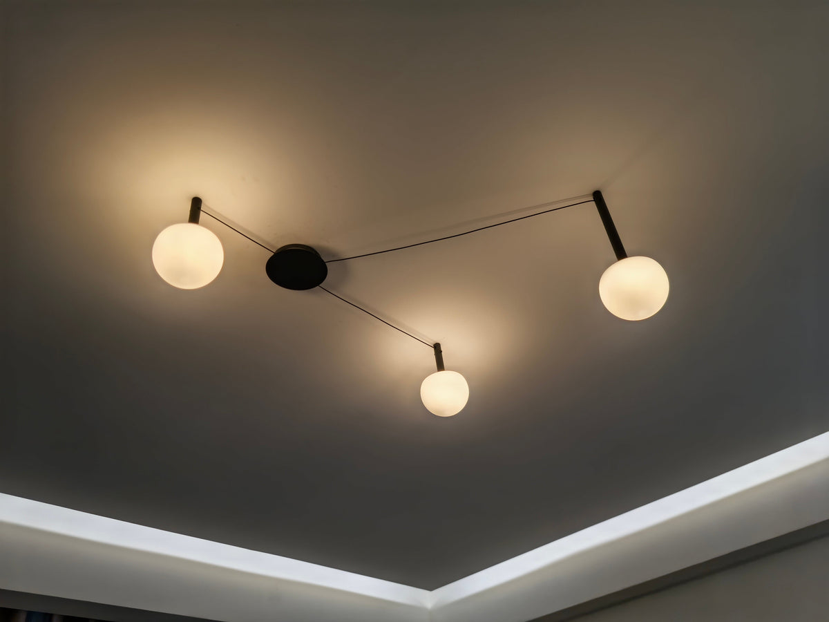 Globe Pendant Light Adjustable Height Frosted White Glass Orb for Kitchen Dining Living Space Modern Hanging Fixture 10 Inch