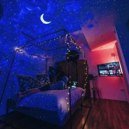 Starlight Night Light Projector 21-Color LED Ceiling Lamp with Bluetooth Music Sync & Remote Control for Bedroom Nursery Kids Room Relaxatio