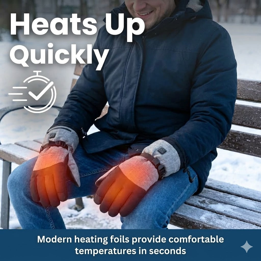 Warm Touch Insulated Gloves with Adjustable Heat Settings