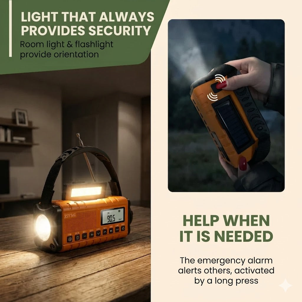 Portable Solar Powered Emergency Radio