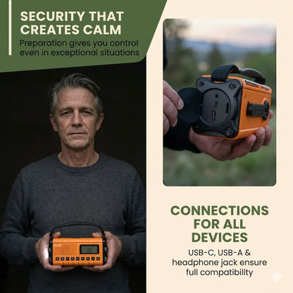 Portable Solar Powered Emergency Radio