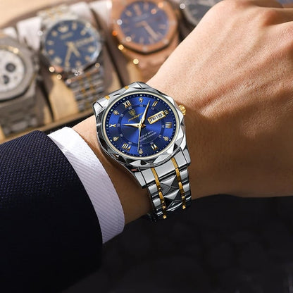 Premium Men's Quartz Watch, Stainless Steel Case