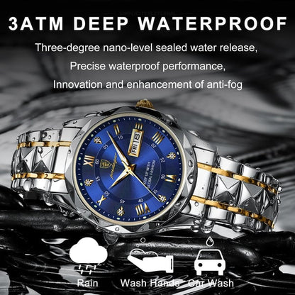 Premium Men's Water Resistant Watch with Glow Dial