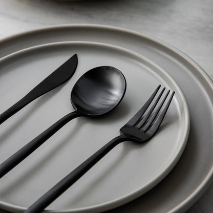 Titanium-Coated Stainless Steel Flatware Set – 18/10 Premium Dinnerware Service for Everyday Dining & Special Occasions