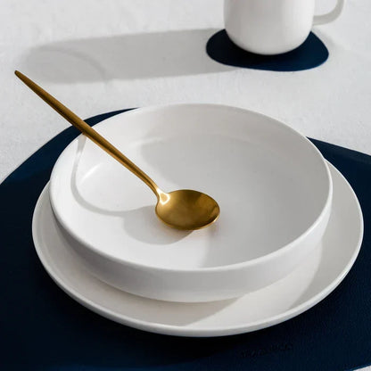 Stainless Steel Flatware Set – Matte Finish 5-Piece Place Settings for Everyday & Formal Dining