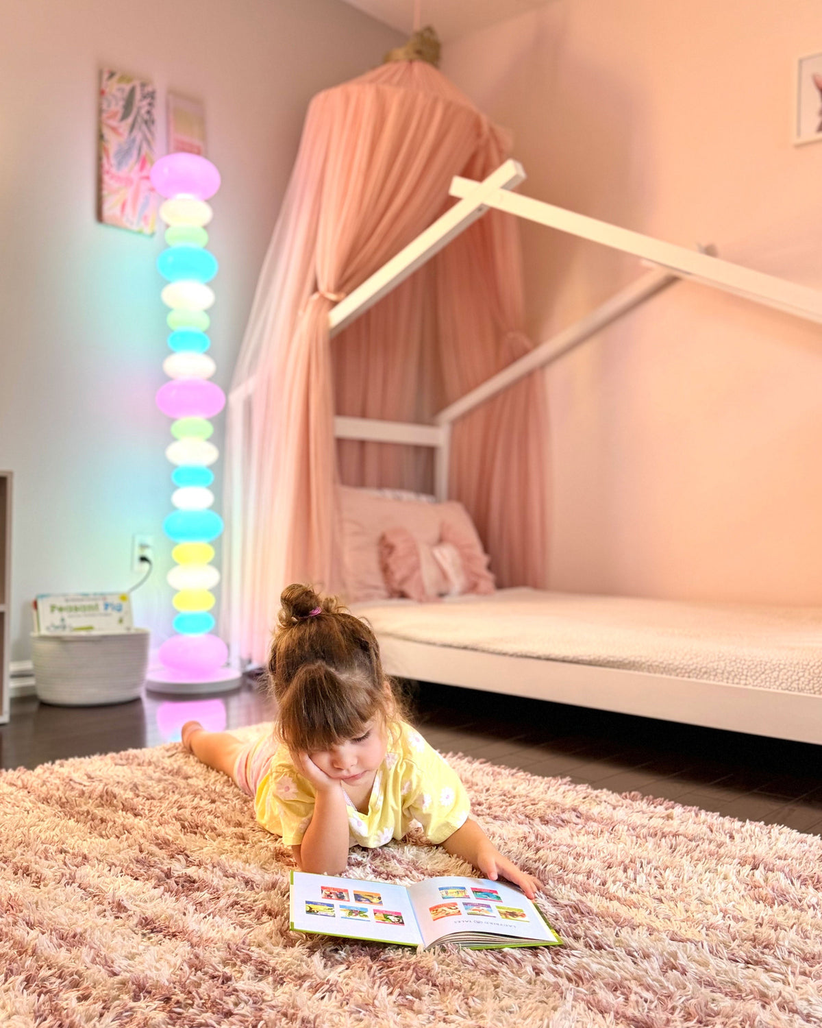 Translucent Acrylic Tower Light 63 Inches Tall Modern Statement Piece for Bedrooms Lounges Hallways Offices