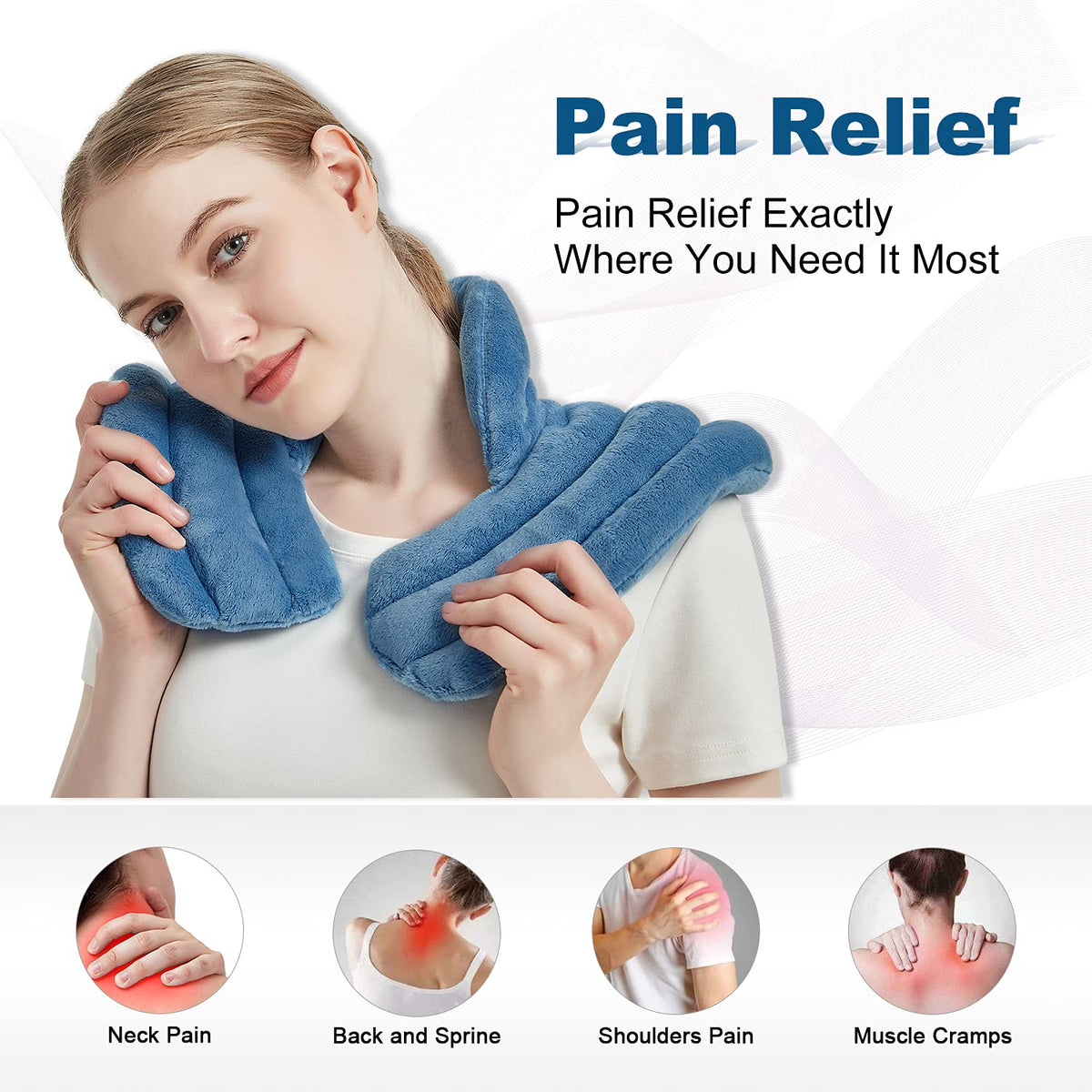 Relaxation Wrap | Neck Heating Pad with Microwavable Design & Weighted Comfort for Tension Relief