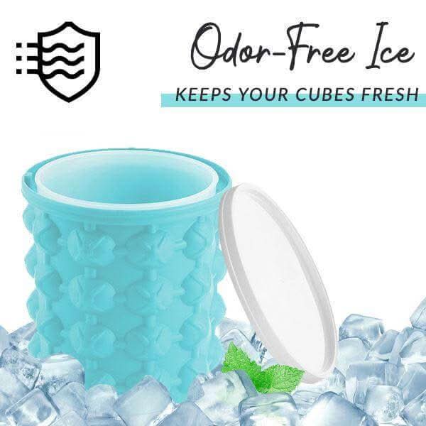 Ortekor IceCube Maker | 2-in-1 Silicone Ice Cube Tray with Cooling Function | Space-Saving Design for Fresh Drinks