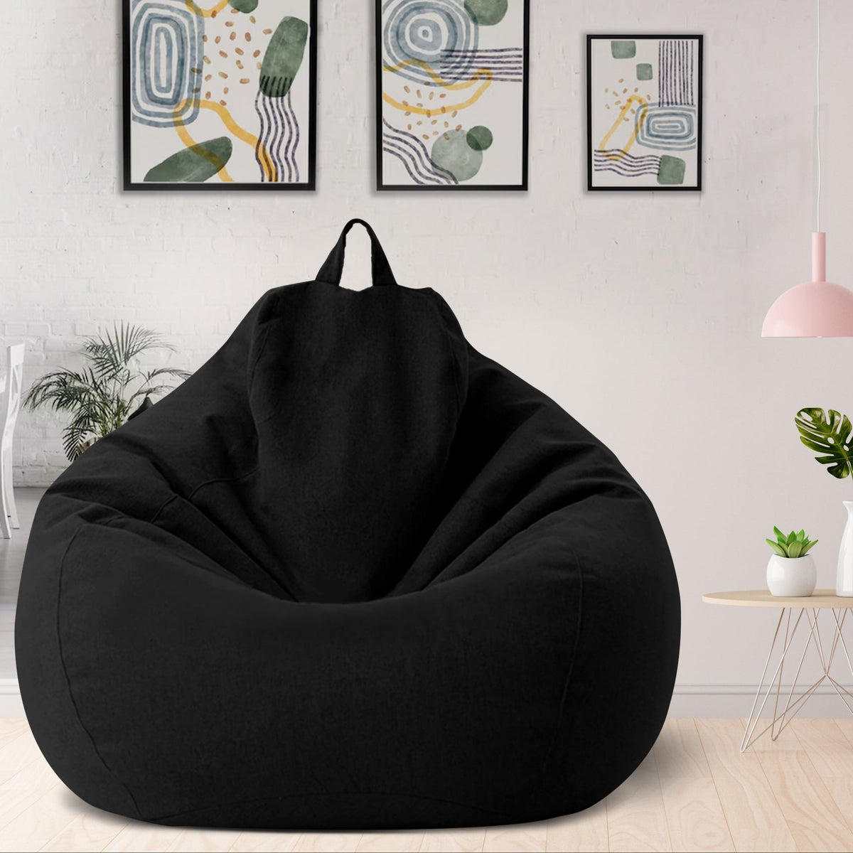 Washable Polyester Bean Bag Cover for Custom Filling – Adults & Teens Lounge Chair in 8 Colors, Modern Home Seating for Living Room