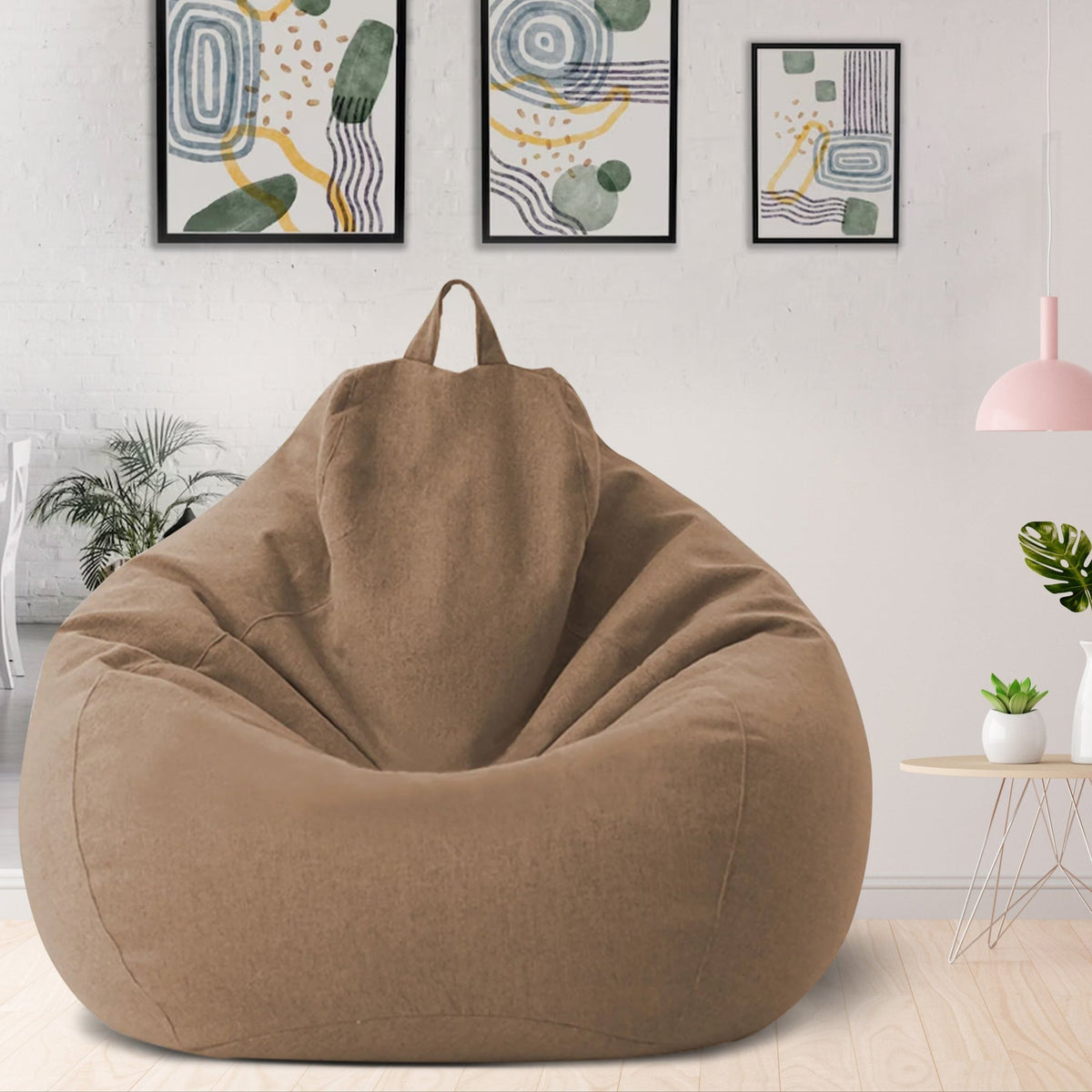 Washable Polyester Bean Bag Cover for Custom Filling – Adults & Teens Lounge Chair in 8 Colors, Modern Home Seating for Living Room