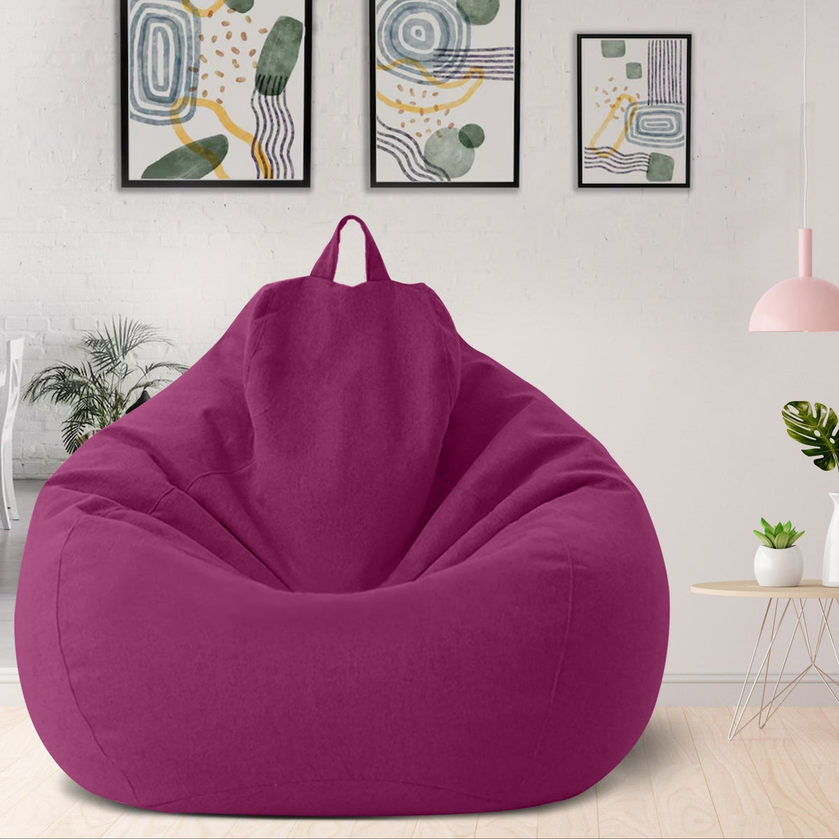 Washable Polyester Bean Bag Cover for Custom Filling – Adults & Teens Lounge Chair in 8 Colors, Modern Home Seating for Living Room