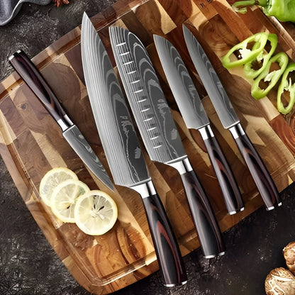 Imperial Collection | Chef Knife Set with Ergonomic Wood Handle | Damascus Steel for Precision Culinary Mastery