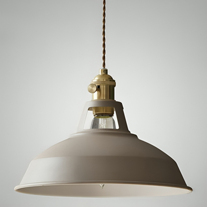 Metal Ceiling Fixture with Dome Shade – E27 Socket for Dining Room & Kitchen – Hardwired Hanging Light in 7 Colors