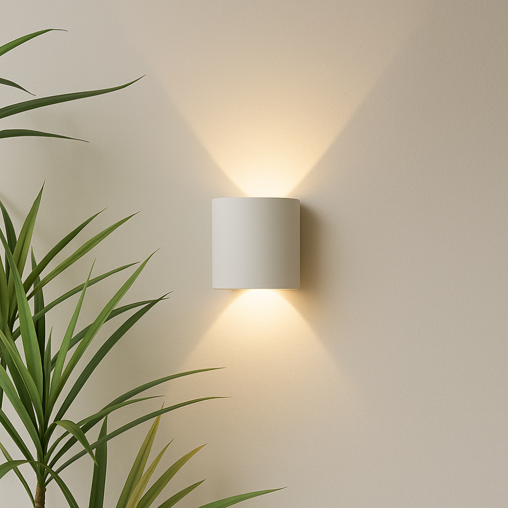 Indoor Outdoor Wall Sconce – Hardwired Weatherproof Light Fixture, Slim Vertical Profile for Entryway, Patio, Garden