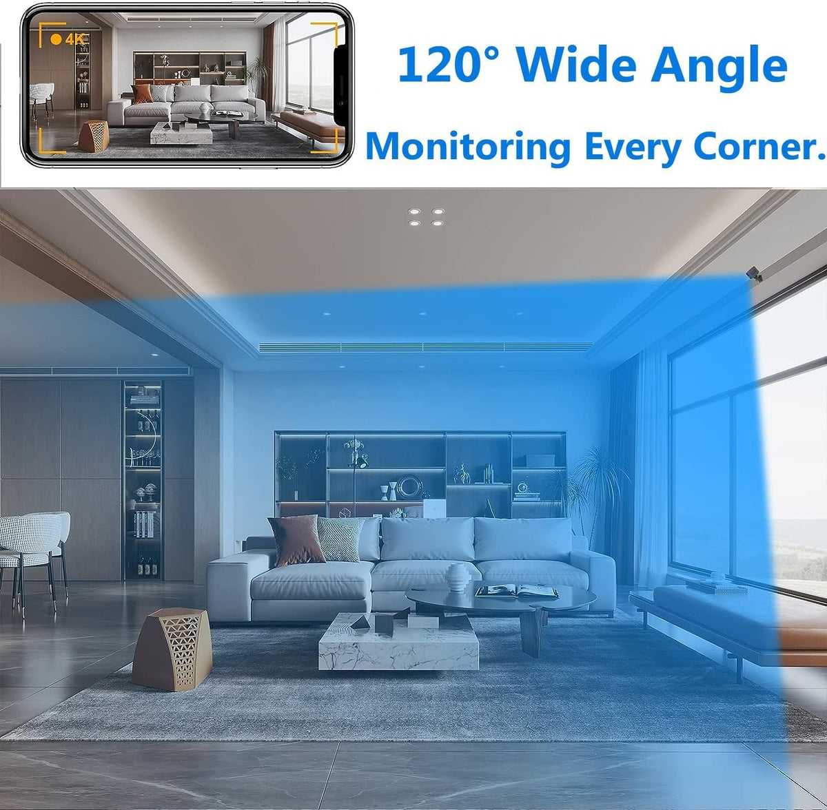 Indoor WiFi Security Camera 1080P HD Motion Detection Night Vision Home Monitoring System Wireless Surveillance Cam for Bedroom Office Livin