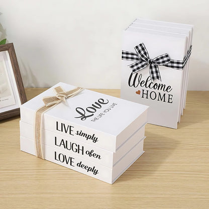 Inspire Rustic Book Stack - Faux Cardboard, Heartfelt Decor