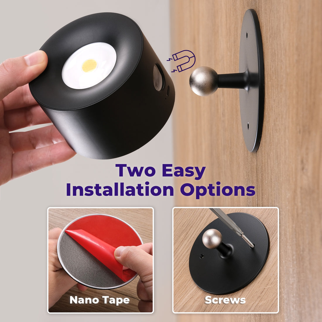 Lysa™ – 360° Magnetic Wall Light