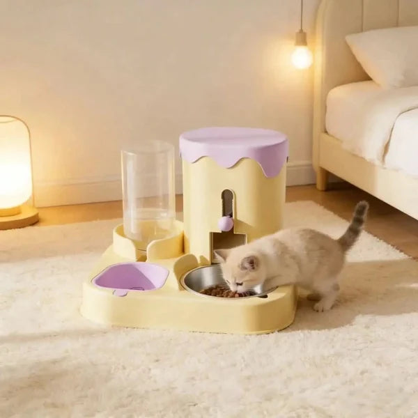 PETFLOW – Integrated 2-in-1 Pet Food & Water Bowl