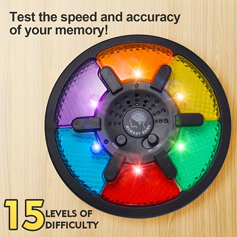 Interactive Memory Game for Kids with Light & Sound Effects | 15 Difficulty Levels for Cognitive Development