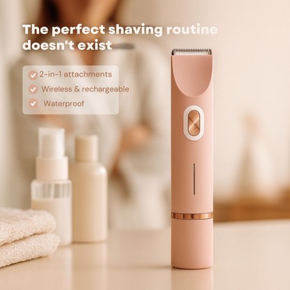 Cordless Electric Body Shaver for Women | Waterproof Trimmer for Sensitive Skin | Dual Heads Wet Dry Use | Travel-Ready USB Rechargeable